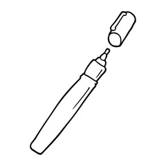 line drawing cartoon pen