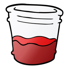 cartoon doodle glass of drink