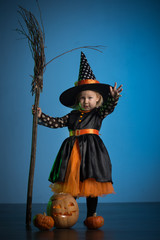 Baby in Halloween costumes,