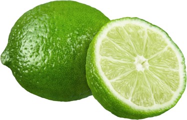 Whole and Half Lime - Isolated