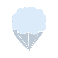 flat color style cartoon cloud symbol