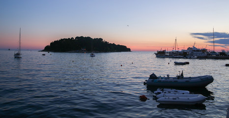 Kroatien am Meer Sonnenuntergang 