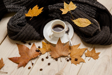 Cafe en una tarde de otoño