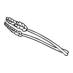 line drawing cartoon wheat