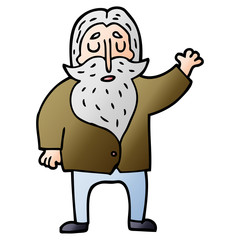 cartoon doodle bearded man