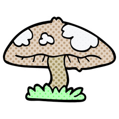 cartoon doodle mushroom