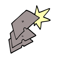 cartoon doodle work knife blades