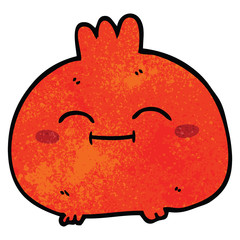 cartoon doodle happy root vegetable