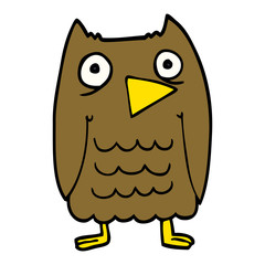 funny cartoon doodle owl