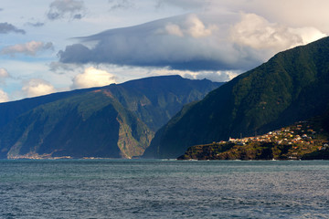 Seixal and São Vicente on the middle of the mountain landscape in Madeira