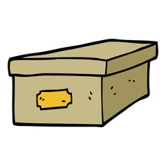 cartoon doodle filing box