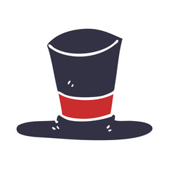 cartoon doodle top hat