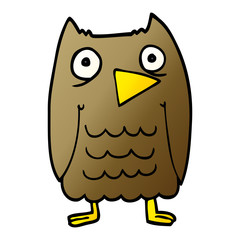 funny cartoon doodle owl