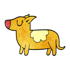 cartoon doodle standing dog