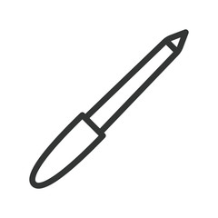 Nail File Manicure Minimal Color Flat Line Stroke Icon Pictogram