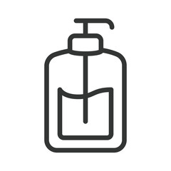 Lotion Liquid Soap Bottle Minimal Color Flat Line Stroke Icon Pictogram
