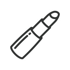 Lipstick Cosmetic. Beauty Salon Minimal Flat Line Stroke Icon Pictogram