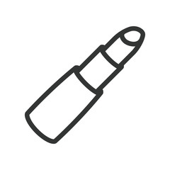 Lipstick Cosmetic. Beauty Salon Minimal Flat Line Stroke Icon Pictogram