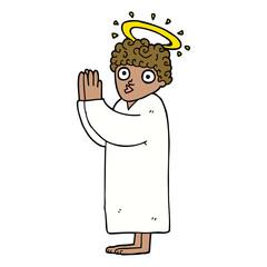 cartoon doodle angel