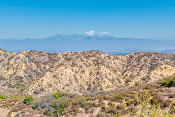 Inland mountain with Mt. Baldy in the background