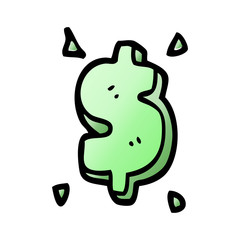 cartoon doodle dollar sign
