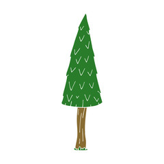 cartoon doodle christmas tree