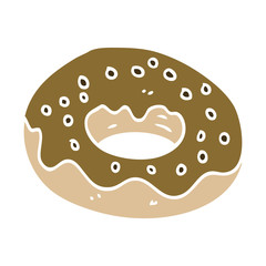 cartoon doodle chocolate donut