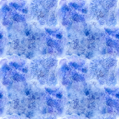 watercolor hand-drawn seamless Christmas winter pattern with snowflakes