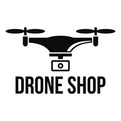 Drone shop logo. Simple illustration of drone shop vector logo for web design isolated on white background