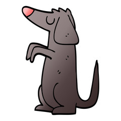 cartoon doodle well behaved dog