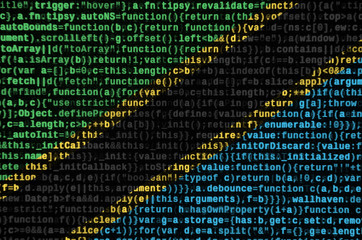 Tanzania flag  is depicted on the screen with the program code. The concept of modern technology...