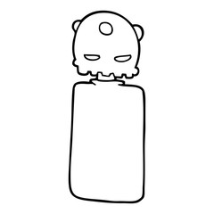 line drawing cartoon robot