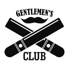 Gentlemen club logo. Simple illustration of gentlemen club vector logo for web design isolated on white background