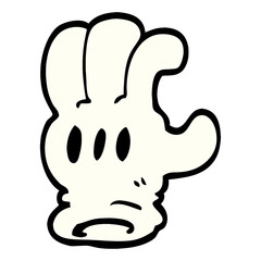Fototapeta premium cartoon doodle glove hand