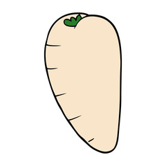 cartoon doodle root vegetable