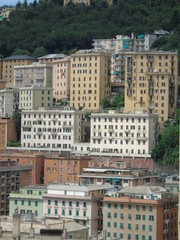 An amazing photography of some public housing in Genova built in the 60s over hills of the city