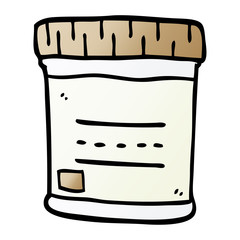 cartoon doodle medical sample jar