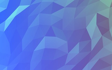 Abstract triangle geometrical blue background. Geometric origami style with gradient. 3D illustration