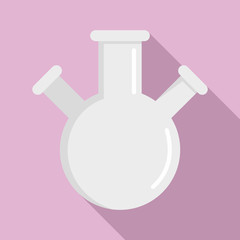 Triple flask icon. Flat illustration of triple flask vector icon for web design
