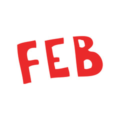 cartoon doodle month of february