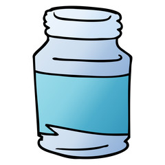 cartoon doodle glass jar