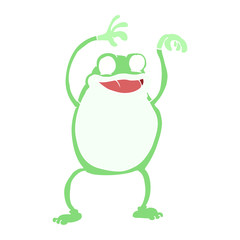cartoon doodle frog