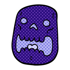 cartoon doodle halloween skull