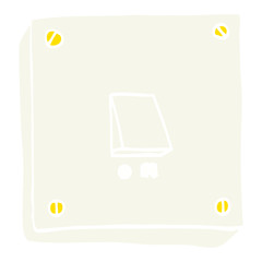 flat color style cartoon light switch