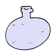 cartoon doodle of a glass bottle