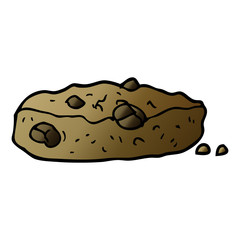 cartoon doodle chocolate chip cookie