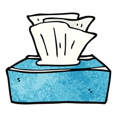 cartoon doodle box of tissues