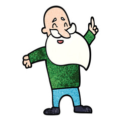 cartoon doodle bearded man