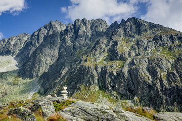 Rocky mountain ridge in High Tatras