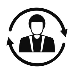 Customer retention icon. Simple illustration of customer retention vector icon for web design isolated on white background